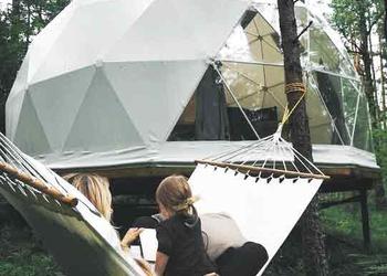 Идея для дачных участков,  купольный глэмпинг-шатре.