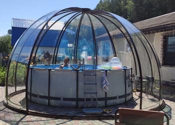 Павильон для бассейна прозрачный