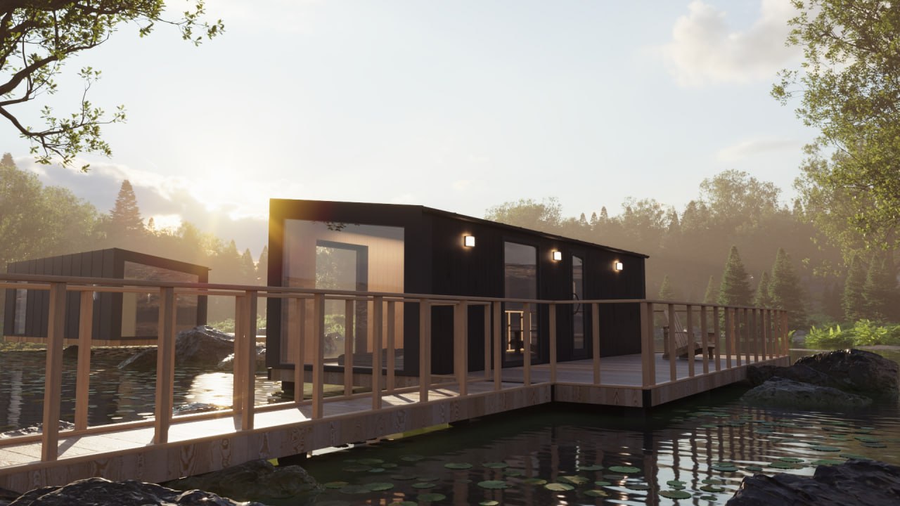 Модульный дом на воде